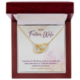 To My Future Wife Interlocking Hearts Necklace