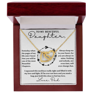 Feel My Love - Interlocking Hearts Necklace For Daughter