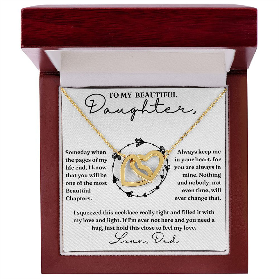 Feel My Love - Interlocking Hearts Necklace For Daughter