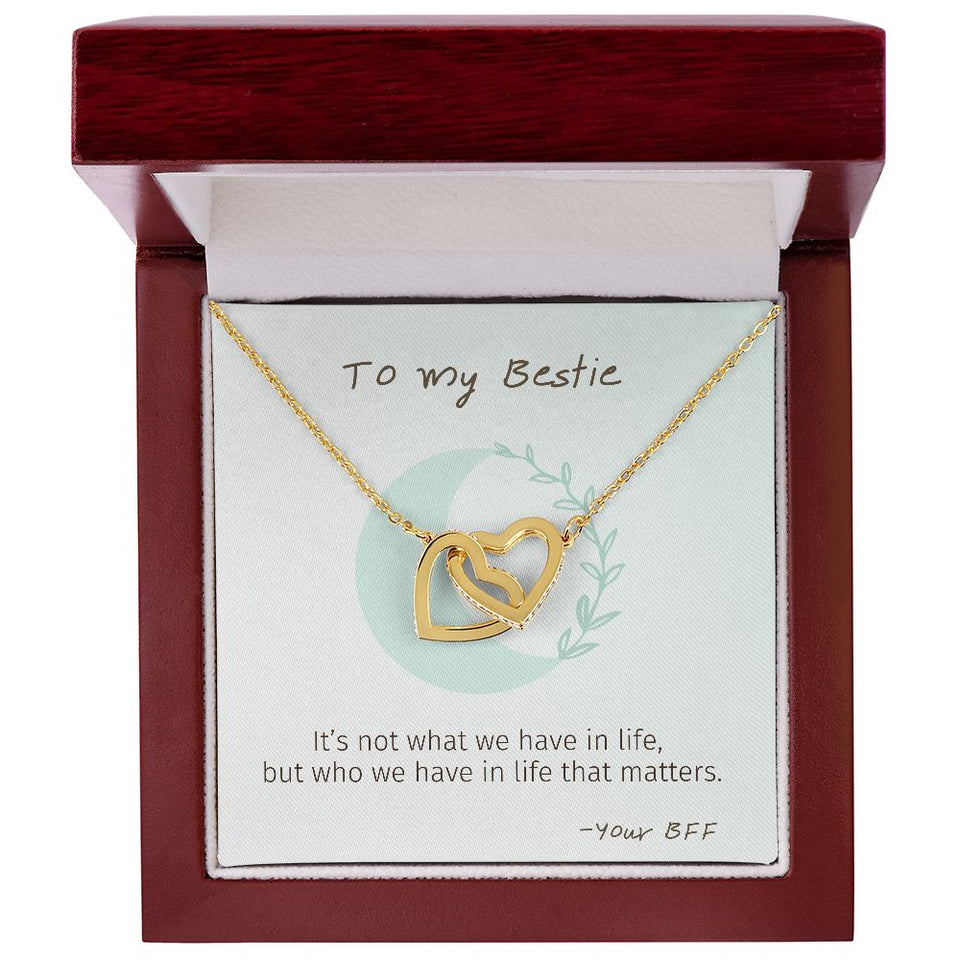You Matter - Interlocking Hearts Necklace For Best Friend