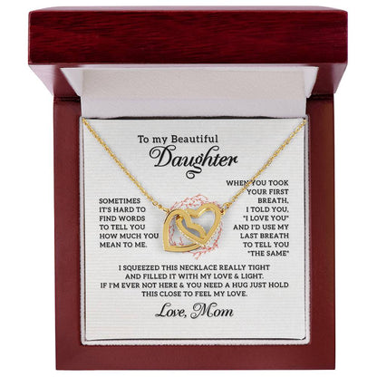 My Beautiful Daughter- Interlocking Hearts Necklace