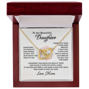My Beautiful Daughter- Interlocking Hearts Necklace