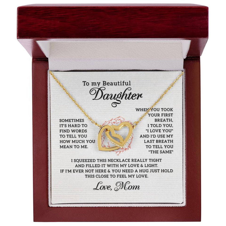 My Beautiful Daughter- Interlocking Hearts Necklace