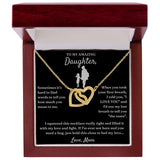 Hard To Find Words - Interlocking Hearts Necklace For Daughter
