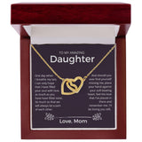 I'll Be Loving You Still - Interlocking Hearts Necklace For Daughter