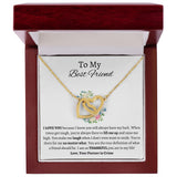 To My Best Friend - Interlocking Hearts Necklace - Partner in Crime Gift For Mom, necklace For Wife, Gift For Mother's Day