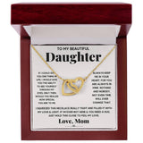 Daughter My Everything Interlocking Hearts Necklace
