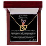 Wonderful Person You Are - Interlocking Hearts Necklace For Daughter