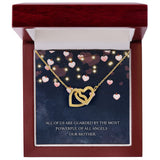 Guarded by our Mother Interlocking Hearts Necklace