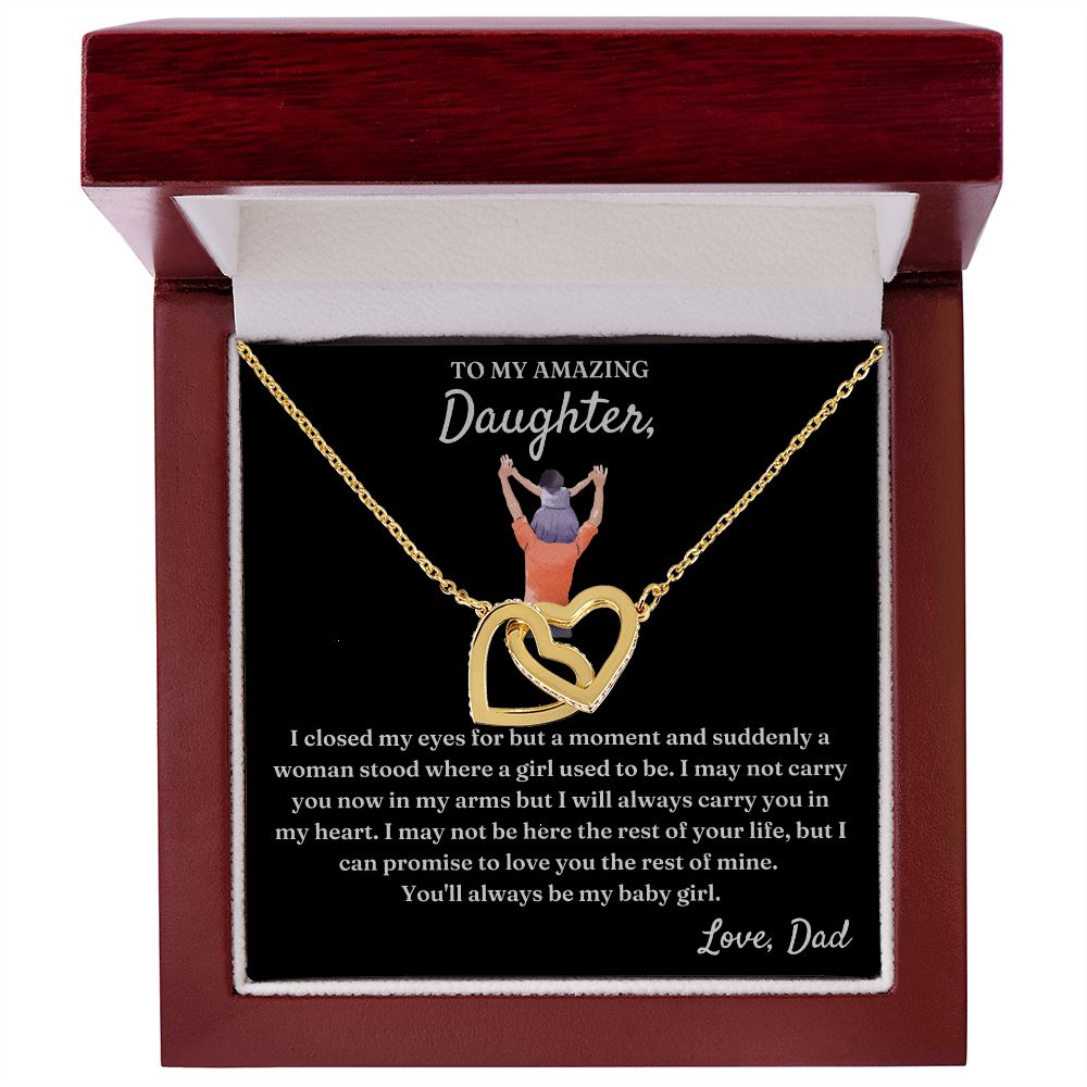 My Baby Girl - Interlocking Hearts Necklace For Daughter