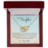 Daughter Learn From Everything Interlocking Hearts Necklace