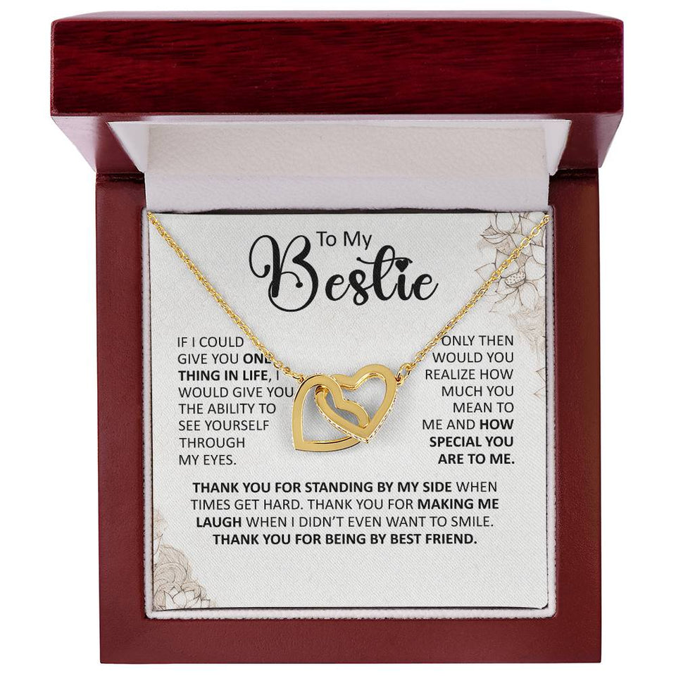 Bestie Interlocking Hearts Necklace