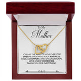 To My Mother Personalized Name Interlocking Hearts Necklace