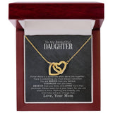 (selling-fast!) To My Daughter Love You More Than You Know  Interlocking Hearts Necklace