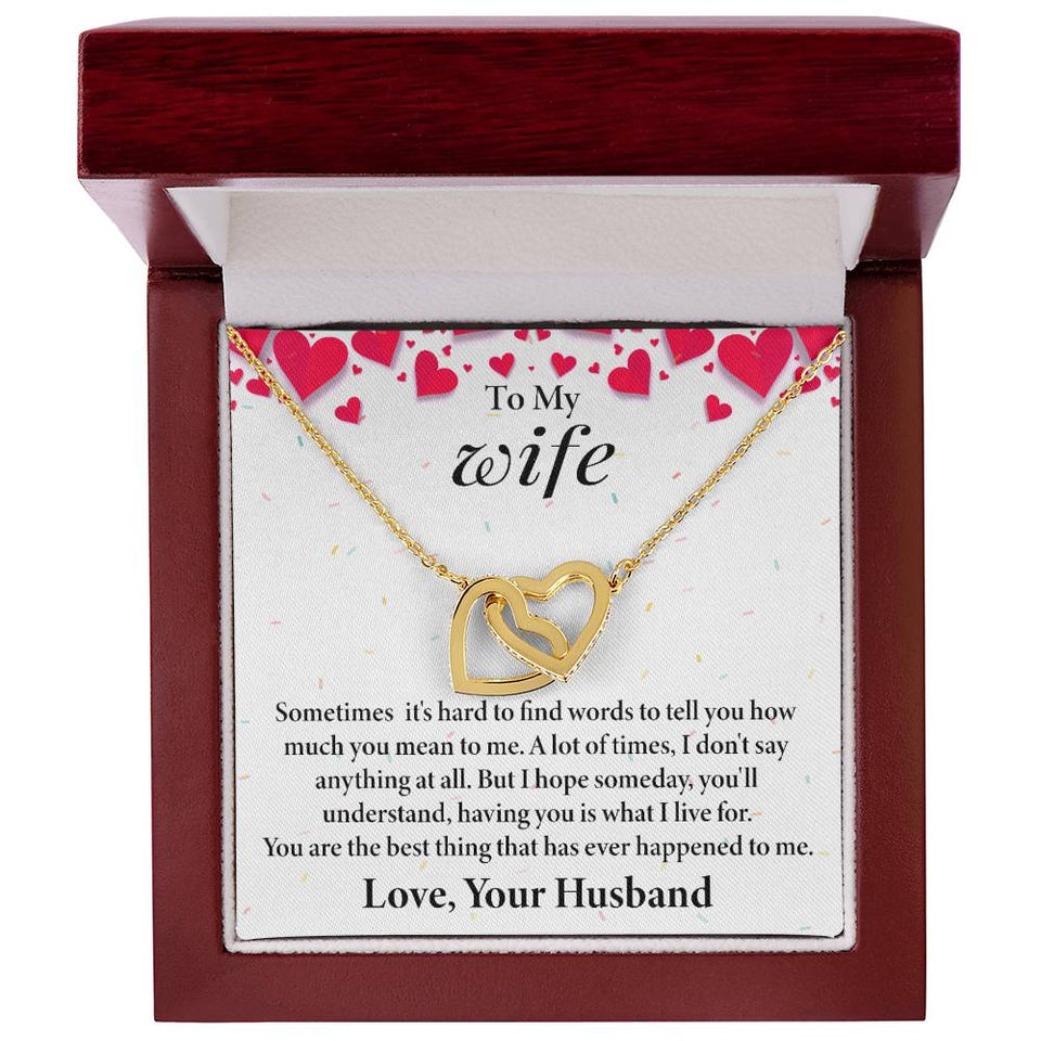 Wife Interlocking Hearts Necklace