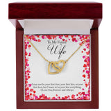 To My Future Wife Forever and Always Interlocking Hearts Necklace