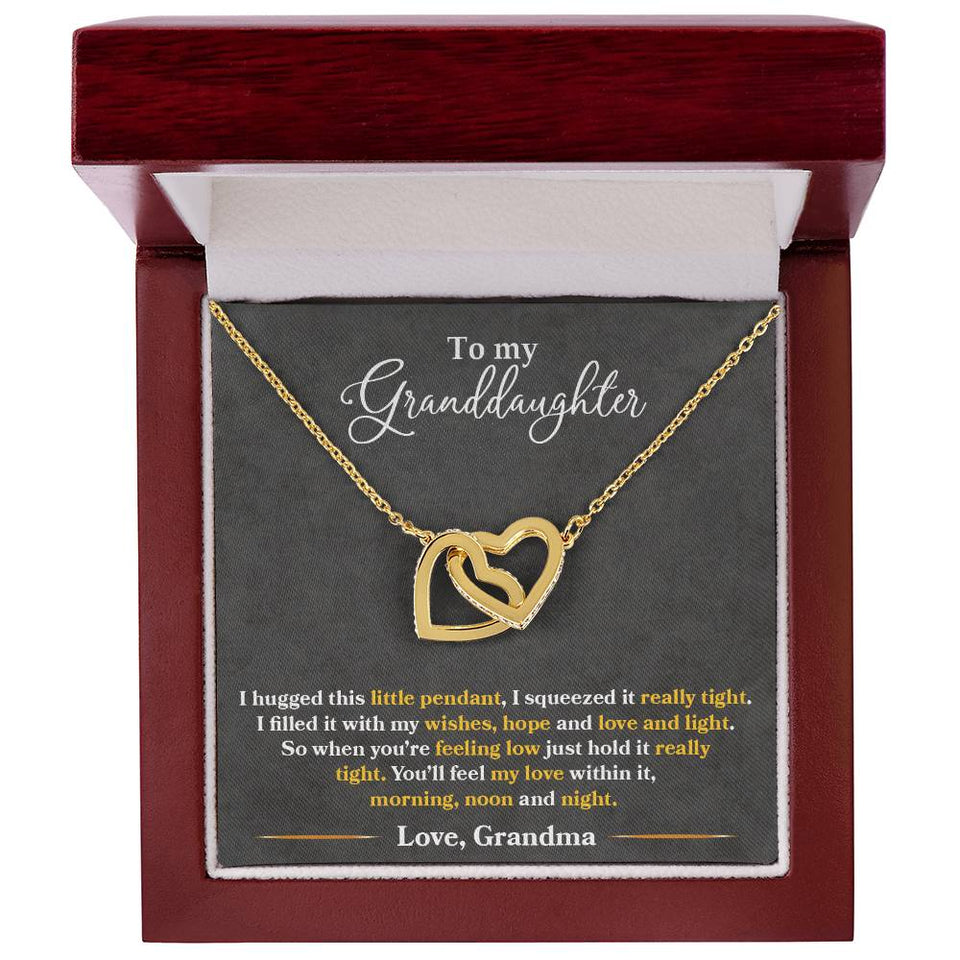 Granddaughter Hugged This Necklace Tight  Interlocking Hearts Necklace