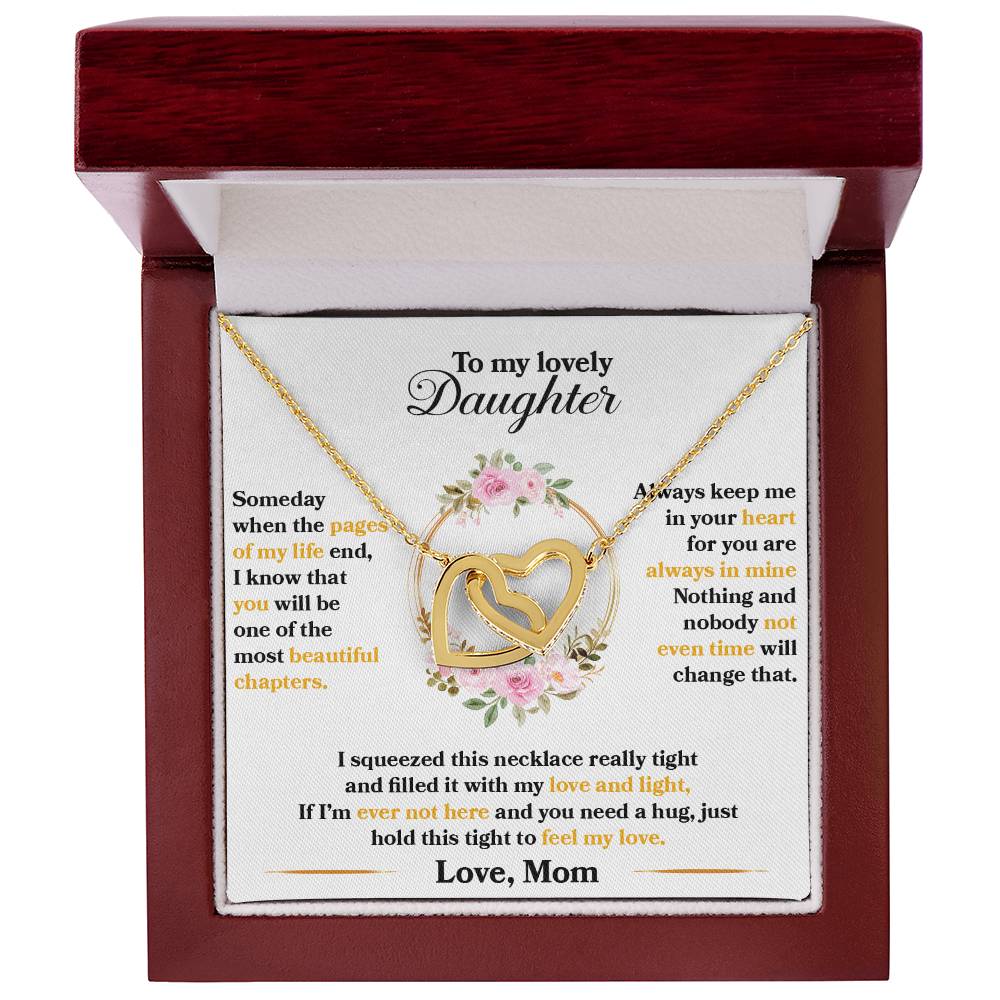Daughter Pages Interlocking Hearts Necklace
