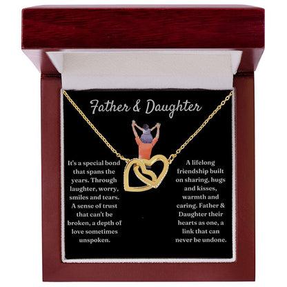 Lifelong Friendship - Interlocking Hearts Necklace For Daughter