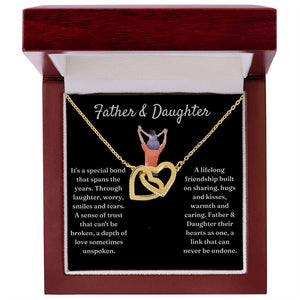 Lifelong Friendship - Interlocking Hearts Necklace For Daughter