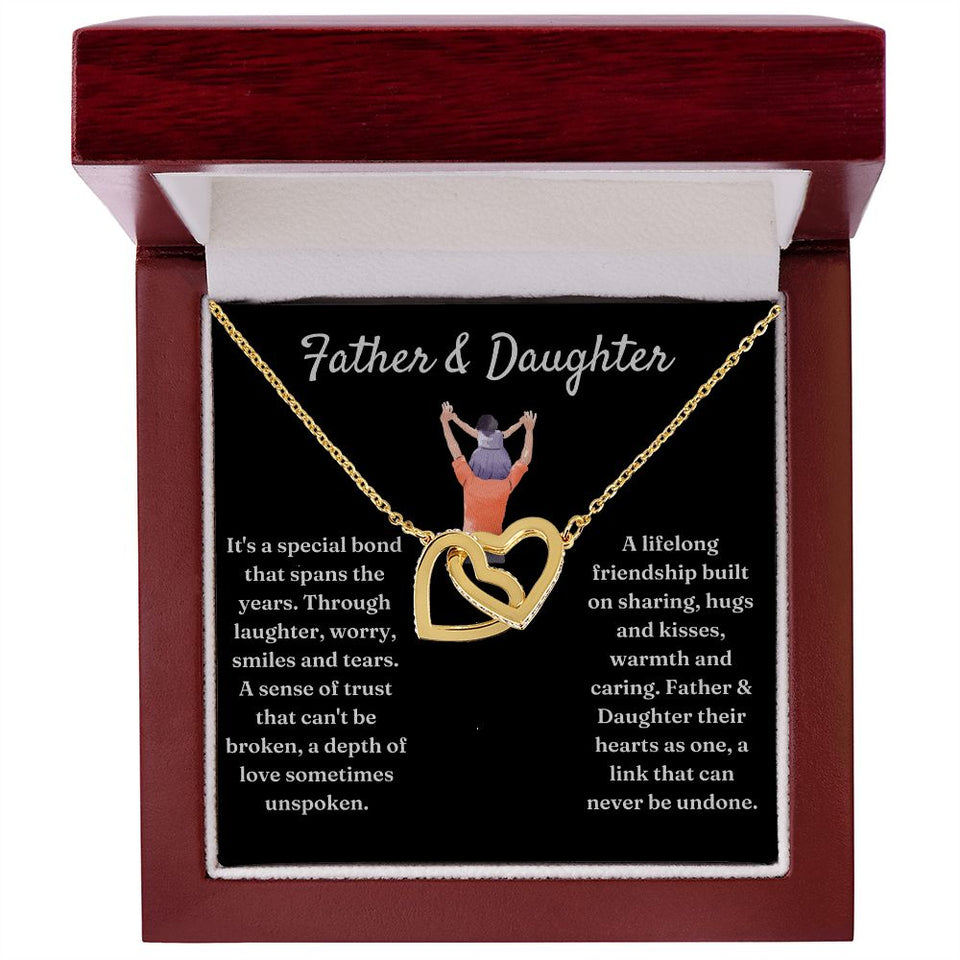 Lifelong Friendship - Interlocking Hearts Necklace For Daughter