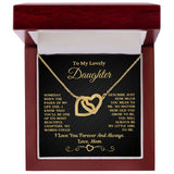 Gift For Daughter Necklace From Mom -  My Little Girl To Me Love, Mom Necklace, Interlocking Hearts Necklace