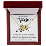 Truly Amazing Nurse Interlocking Hearts Necklace