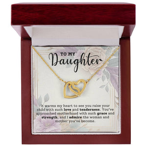 Daughter Admiration Interlocking Hearts Necklace