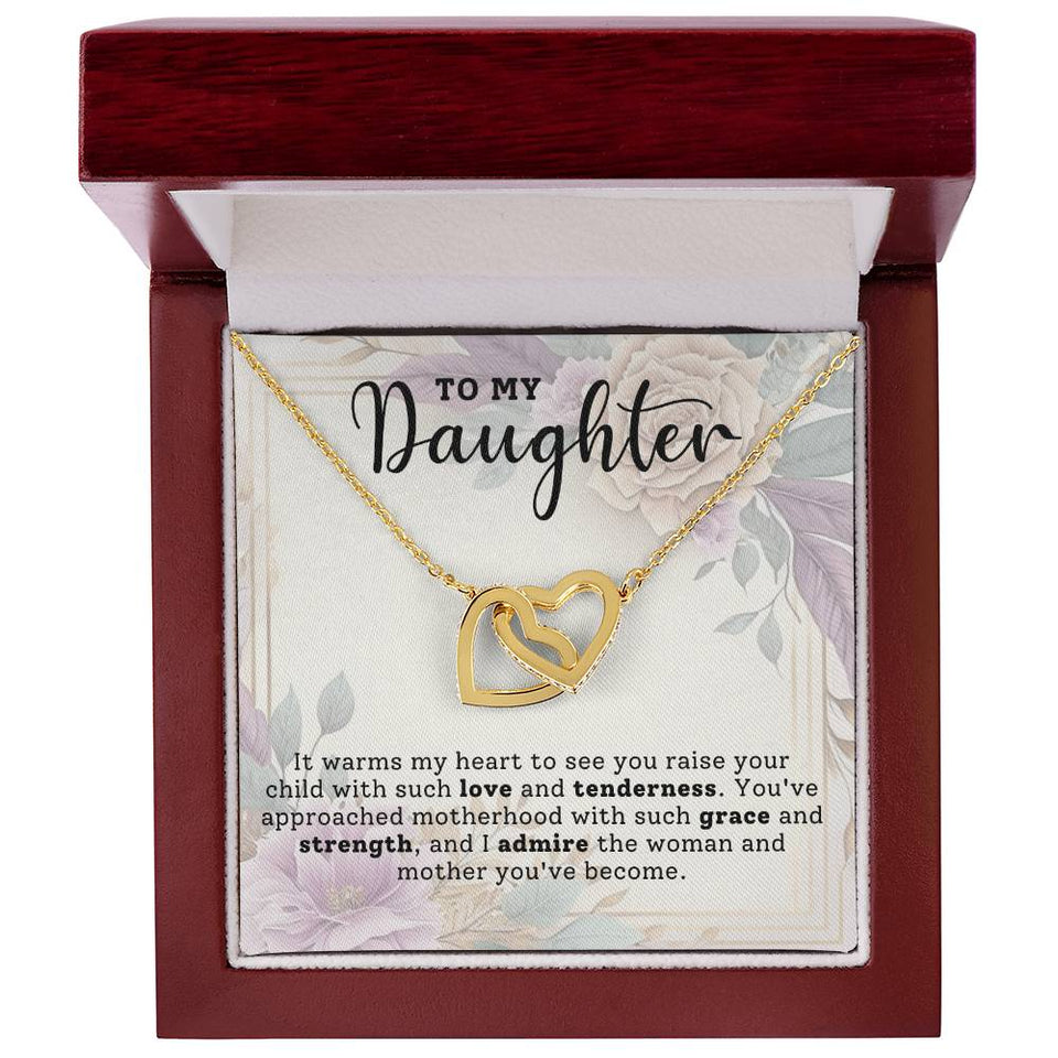 Daughter Admiration Interlocking Hearts Necklace