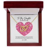 To My Daughter from Dad Valentine's Day Interlocking Hearts Necklace