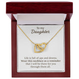 Daughter Necklace - Ups and Downs, Best Necklace for Daughter, Interlocking Hearts Necklace
