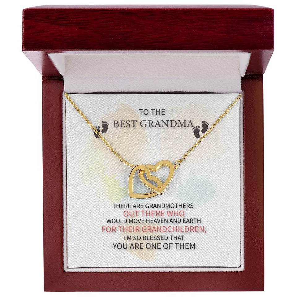 Best Grandma Interlocking Hearts Necklace