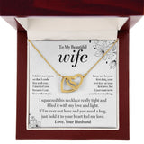 To My Wife - Love and Light - Interlocking Hearts Necklace