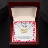 To My Future Wife Forever and Always Interlocking Hearts Necklace