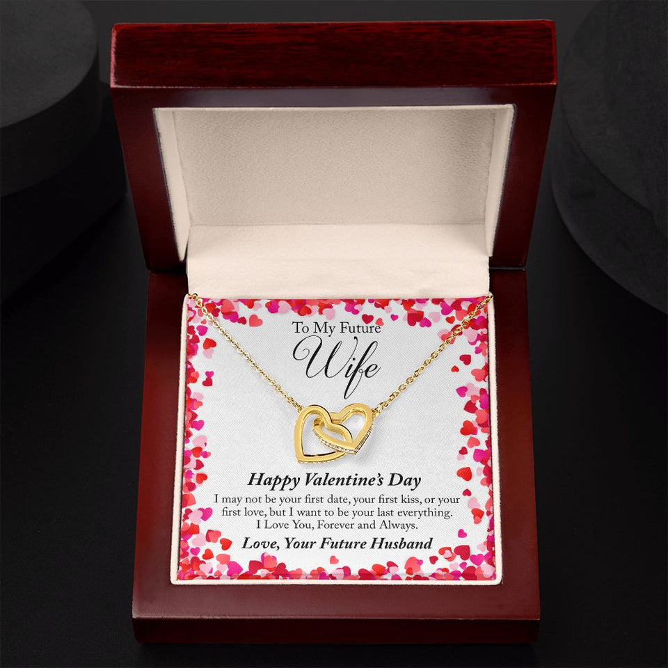 To My Future Wife Valentine's Day Interlocking Hearts Necklace