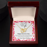 To My Future Wife Valentine's Day Interlocking Hearts Necklace