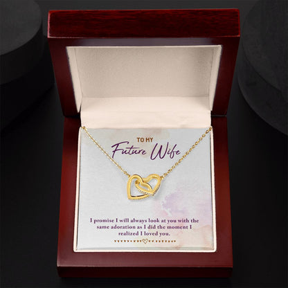 To My Future Wife Interlocking Hearts Necklace