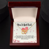 Girlfriend and Soulmate Necklace - Don't Feel Bad If You See Your Ex Interlocking Hearts Necklace