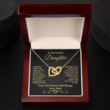 Gift For Daughter Necklace From Mom -  My Little Girl To Me Love, Mom Necklace, Interlocking Hearts Necklace