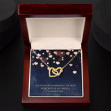 Guarded by our Mother Interlocking Hearts Necklace