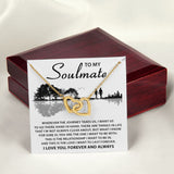Soulmate The Journey Takes Us, Interlocking Hearts Necklace, Romantic Gift For Her