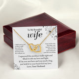 To My Wife - Love and Light - Interlocking Hearts Necklace
