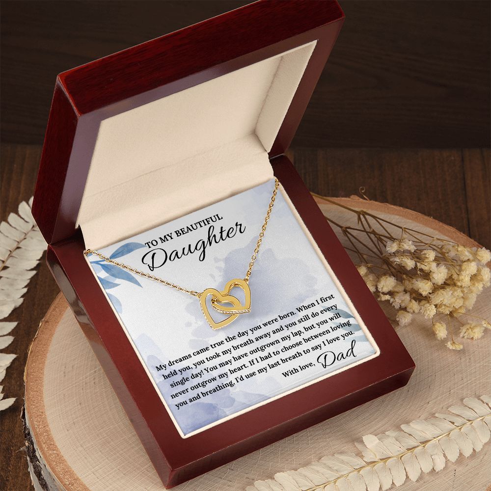 Dreams Came True - Interlocking Hearts Necklace For Daughter