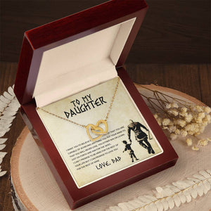 Daughter Aim For The Skys Interlocking Hearts Necklace