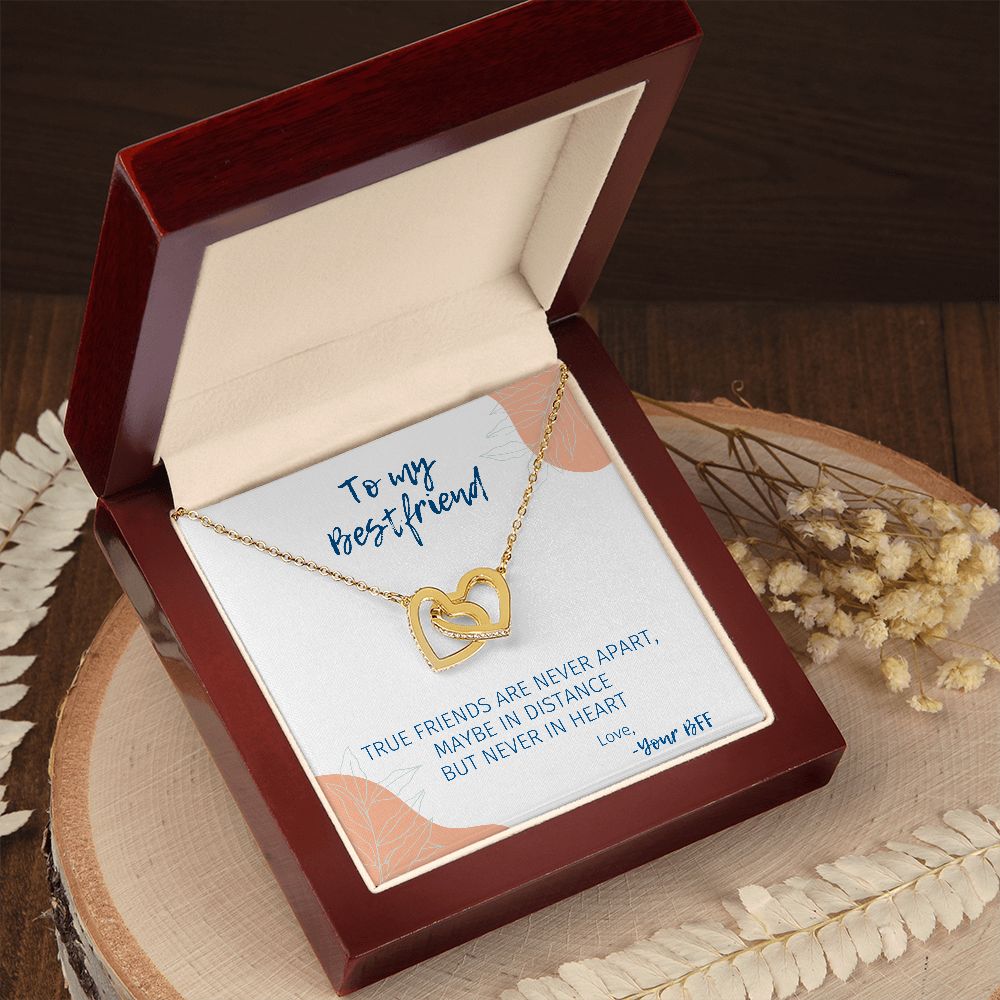 Never Apart - Interlocking Hearts Necklace For Best Friend