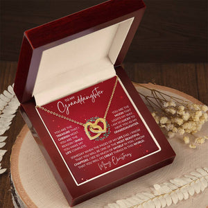 Granddaughter Christmas Interlocking Hearts Necklace Gift