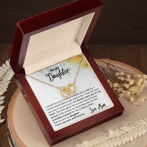 Now and Forever - Interlocking Hearts Necklace For Daughter