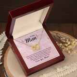 Mom Thank You Interlocking Hearts Necklace
