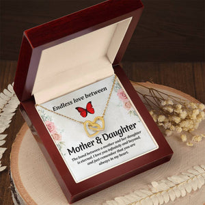 Mother and Daughter Interlocking Hearts Necklace