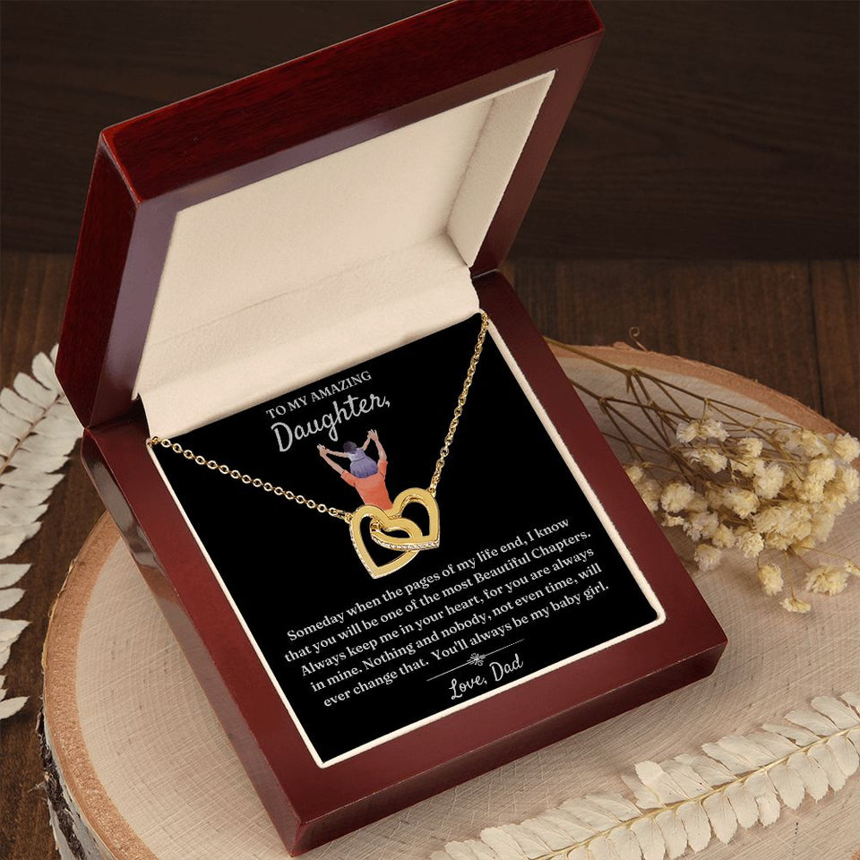 Not Even Time Will Change That - Interlocking Hearts Necklace For Daughter